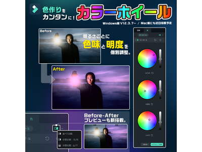 動画の色編集】クリック操作で映画のような色に編集できる新機能が追加