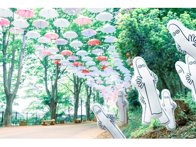 『ムーミン谷とアンブレラ』～111体のニョロニョロが大集合～