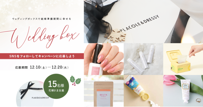 【15名プレゼント】クリスマス限定！花嫁の結婚準備期間に幸せを届ける12月の Wedding Box -ウェディングボックス-15名様に特別プレゼントが決定！のメイン画像