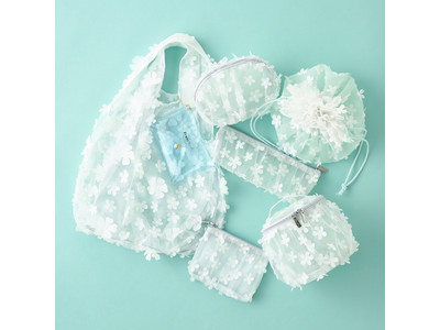 チュールの透け感とお花のモチーフで春爛漫新作ポーチ「チュール」シリーズのご紹介