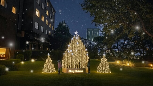【高輪エリアのプリンスホテル】竹あかりが織りなす「光のクリスマスツリー」の点灯式で幕を開ける 心温まるクリスマスのひとときを70年以上の伝統が息づくホテルよりお届け