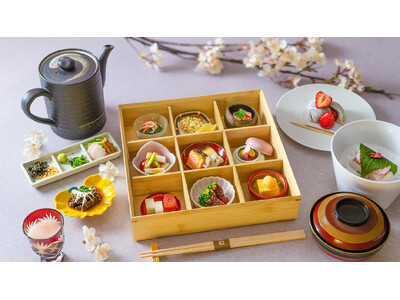 【高輪エリアのプリンスホテル】17種類約210本の桜により春色に染まる日本庭園の特等席で味わう「絶景朝食」や「桜の竹あかりライトアップ」を今年も開催