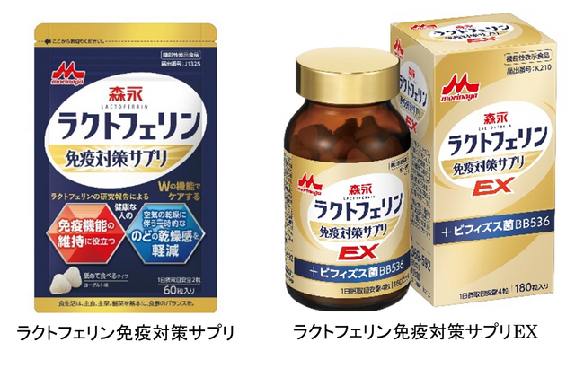 体の入り口「のど」から免疫の要「腸」まで※1!「ラクトフェリン免疫対策サプリ」「ラクトフェリン免疫対策サプリEX」8月3日(月)より森永乳業の通信販売サイトにて新発売
