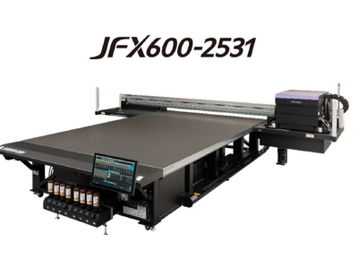 高速・高画質のフラットベッドUVプリンタJFX600の大型3.1メートルサイズ機「JFX600-2531」をラインナップに追加