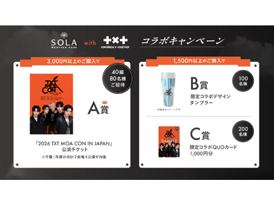 TOMORROW X TOGETHERの公演チケットが当たる！SOLA WEATHER CARE購入で応募できるキャンペーンを実施