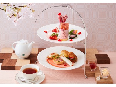 【ホテル日航大阪】「桜と苺のアフタヌーンティーセット」4月1日（月）より販売