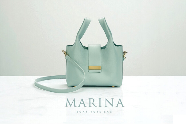 再生素材を使用した新商品、ボックストートバッグ「MARINA」10月21日発売