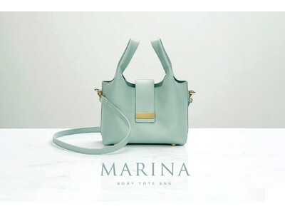 再生素材を使用した新商品、ボックストートバッグ「MARINA」10月21日発売