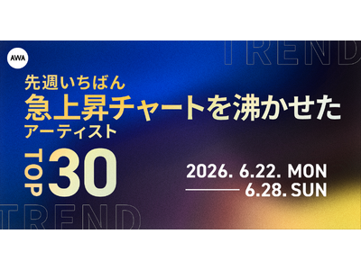 【先週いちばん急上昇チャートを沸かせたアーティストTOP30】