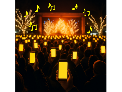 会場が一斉に光る。参加者のスマホが音楽と同期する“参加型ライト演出”を提供開始