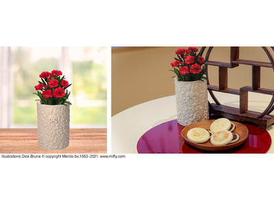 人気絵本ミッフィーのお花屋さん「フラワーミッフィー」にて、母の日オリジナル配送フラワーギフトが2021年3月13日(土)より予約受付開始！早期予約特典としてオリジナルガゼット巾着をプレゼント！