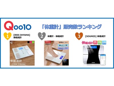 春から心機一転、手軽に始めたいセルフケアにおすすめ！Qoo10「体重計」販売数ランキング発表