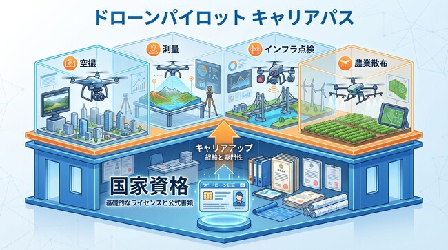 ドローン国家資格は「1階」にすぎない--ドローンビジネス「2階部分」の勉強会を1月より開始、業種別ライセンス制度を4月創設