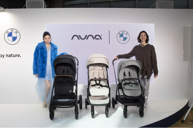 プレスリリース「【Nuna×BMW 日本ローンチイベント開催】育児奮闘中の河北麻友子さんがブランドカラーをイメージしたきらびやかな衣装で登場」のイメージ画像