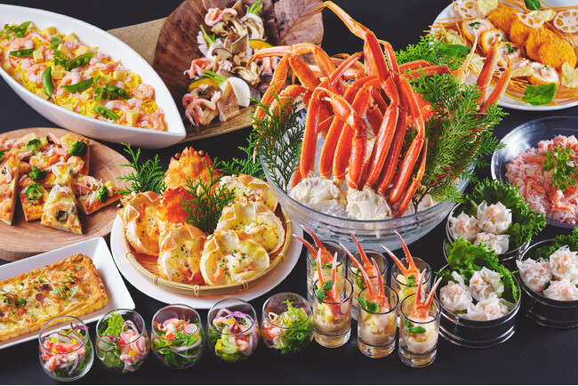 【都ホテル 京都八条】バイキングレストラン「ル・プレジール」毎年好評のかに食べ放題がパワーアップして今年も登場！