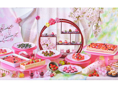 【都ホテル 京都八条】春香るスイーツブッフェ「いちごとさくら」が織りなす甘く華やかなひとときを。