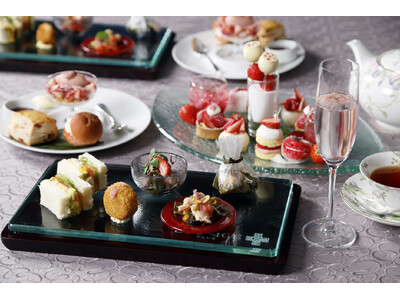 【大阪マリオット都ホテル】春限定！五感で愛でる「桜といちごのアフタヌーンティー」。淡い桜色と旬のいちごで心華やぐティータイムを