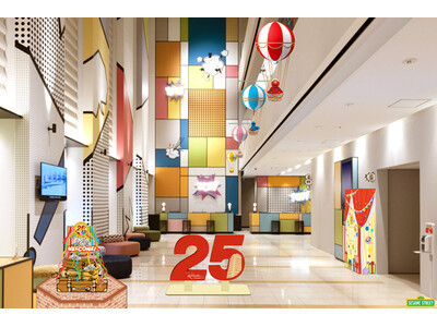 【ホテル近鉄ユニバーサル・シティ】開業25周年 「Colorful Pop Journey ～25 Years of Smiles～」 館内デコレーションを展開