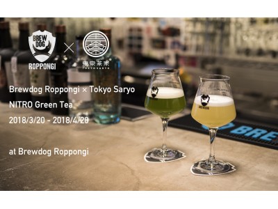 【BrewDog×東京茶寮】ビールサーバーから注ぐ新感覚の日本茶「NITRO Green Tea」がBrewDog Roppongiにて、3/20（火）から一ヵ月限定で販売開始！