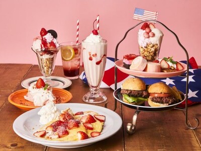 【いちご＆ハンバーガーのリーズナブルなアフタヌーンティー】いちごスイーツがたっぷり堪能できる！ドリンクは...