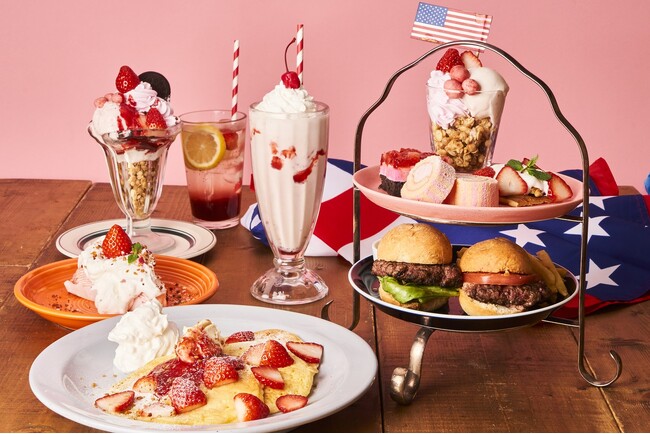 【いちごスイーツ＆ミニハンバーガーのアフタヌーンティープラン】いちごシェイク・レモネードなど20種以上が飲み放題♪立川GREEN SPRINGS内「under the cascade」で販売スタート