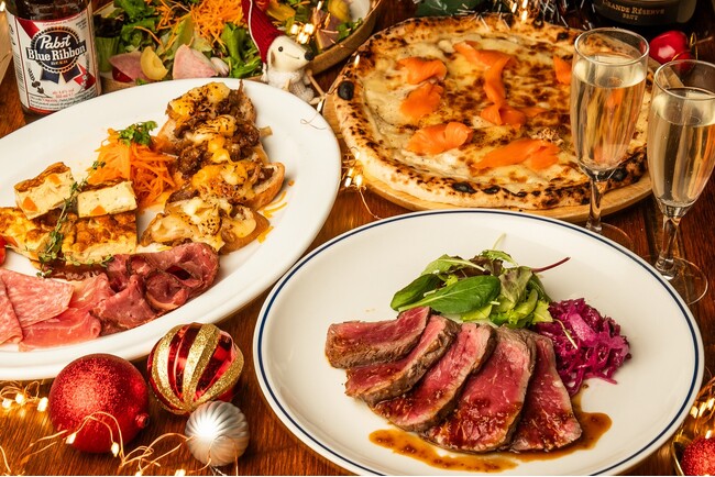 【2025 みんなで楽しむクリスマス】毎年好評のアメリカンでボリューミーなXmas限定プラン！HangOut HangOver新宿店にてご予約受付中