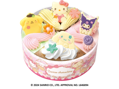 大人気のクロミが登場(ハート)お花いっぱいのキュートなアイスクリームケーキ「サンリオキャラクターズ パレ...