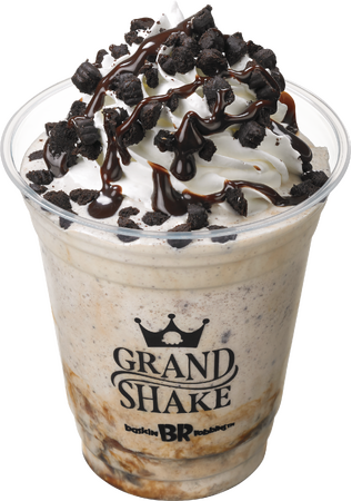 クッキーアンドクリームをエスプレッソとブレンドした、オトナな甘さのコク深シェイク。『GRAND SHAKE クッキーアンドクリームラテシェイク』