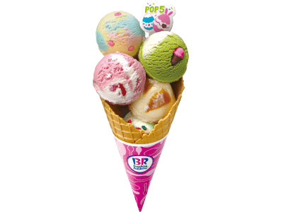 カラフルなアイスクリームで春をお祝い♪ 「イースター カラフル デコ」