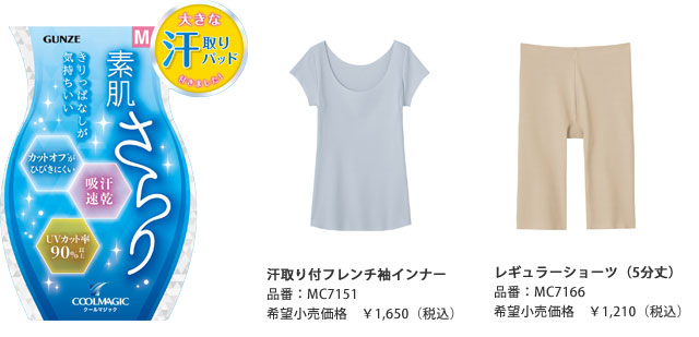 インナーウェアで汗ばむ季節も快適に！「COOLMAGIC」から“さらさら涼しい”カットオフインナー「素肌さらり」新発売