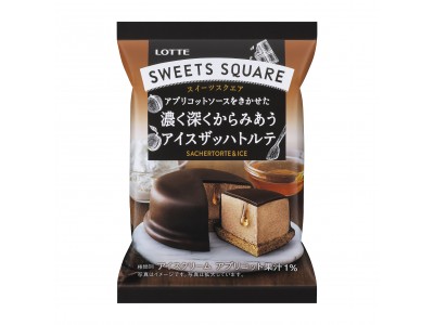 スイーツ×アイス　ちょっとプレミアムなハイブリッド・スイーツ メニュー　ロッテ『SWEETS SQUARE  濃く深くからみあうアイスザッハトルテ』11月26日（月）に全国発売