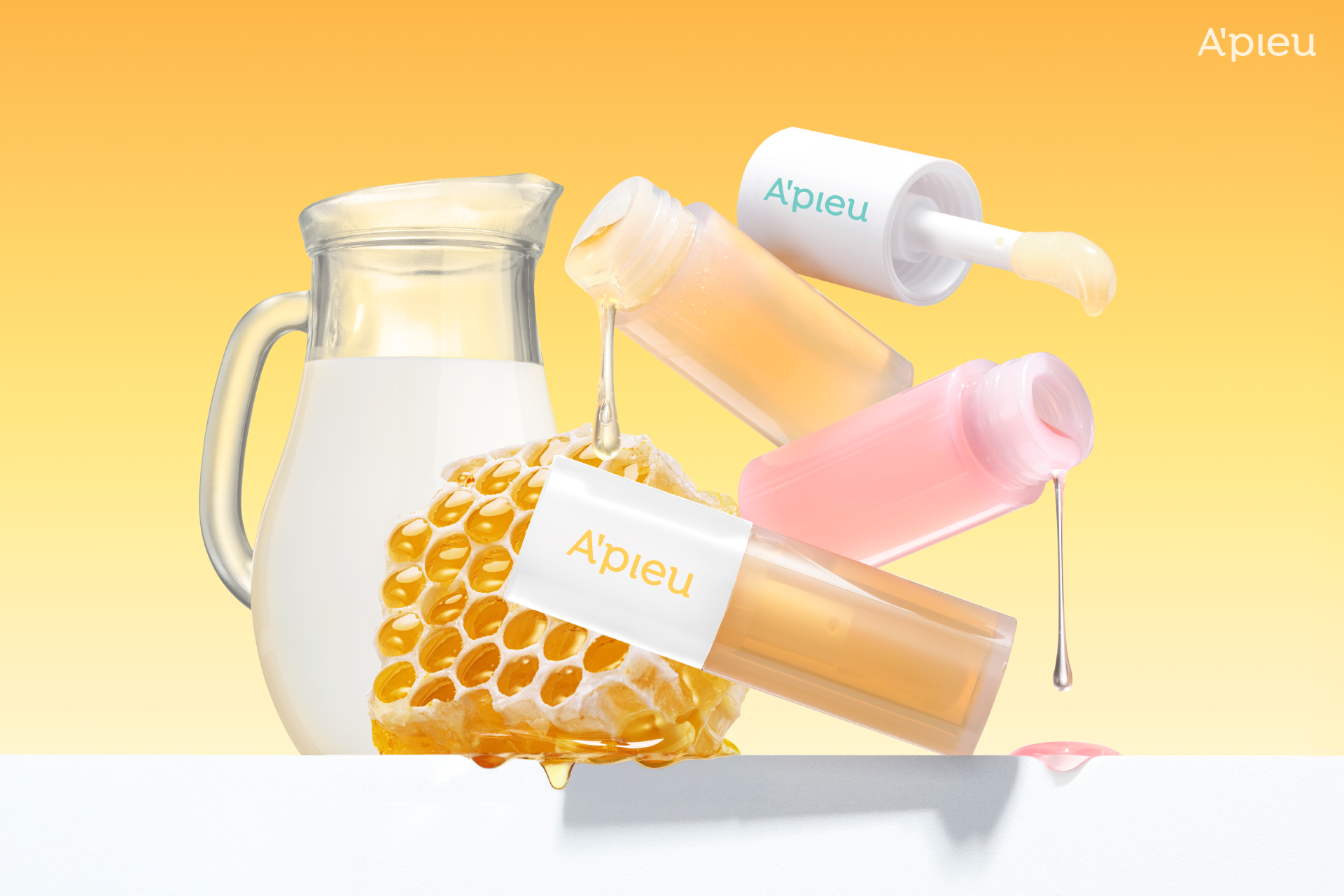 累計出荷数量535万個突破*アピューのベストセラーはちみつとミルクの自然由来成分*¹配合のとろける甘い濃密リップオイルが新発売