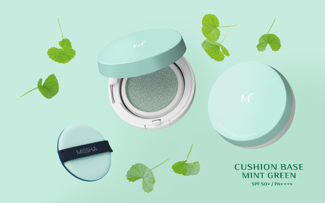 限定販売分が即完売！CICA(*1) で1日中肌をいたわるクッション化粧下地「ミシャ　M　クッションベース（ミント）」を数量限定で再販決定