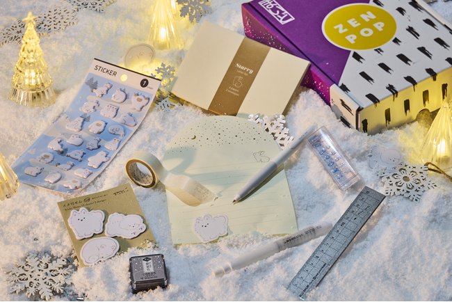 プレスリリース「ZenPop、「白い冬（Winter White）」をテーマにした文房具サブスクリプションボックスを12月1日（月）発売」のイメージ画像