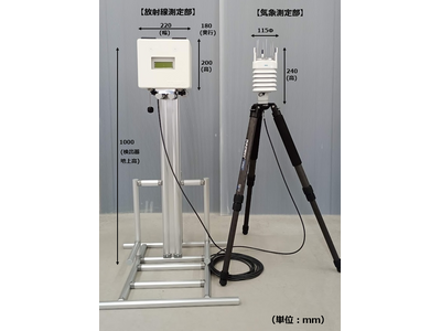 気象計一体型可搬型モニタリングポストを開発