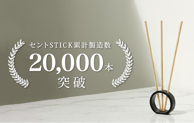 プロモツール、ノンリキッド型フレグランススティック「セントSTICK」のOEM累計製造数20,000本を突破