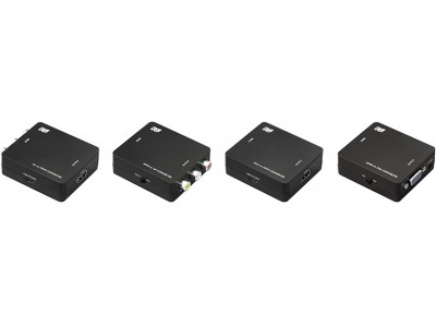 アナログ映像デバイスや、HDMI端子のないテレビ・プロジェクターに最適なコンバーター４種を発売