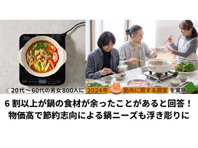 【2024年「鍋」動向最新調査】鍋の食材が余って悩んだことがある人は6割以上！物価高による節約志向で3割以上が「鍋の頻度が増えた」と回答