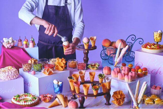 Craft Your Waffle Corn ～ピーチ＆アイスクリーム スイーツビュッフェ～