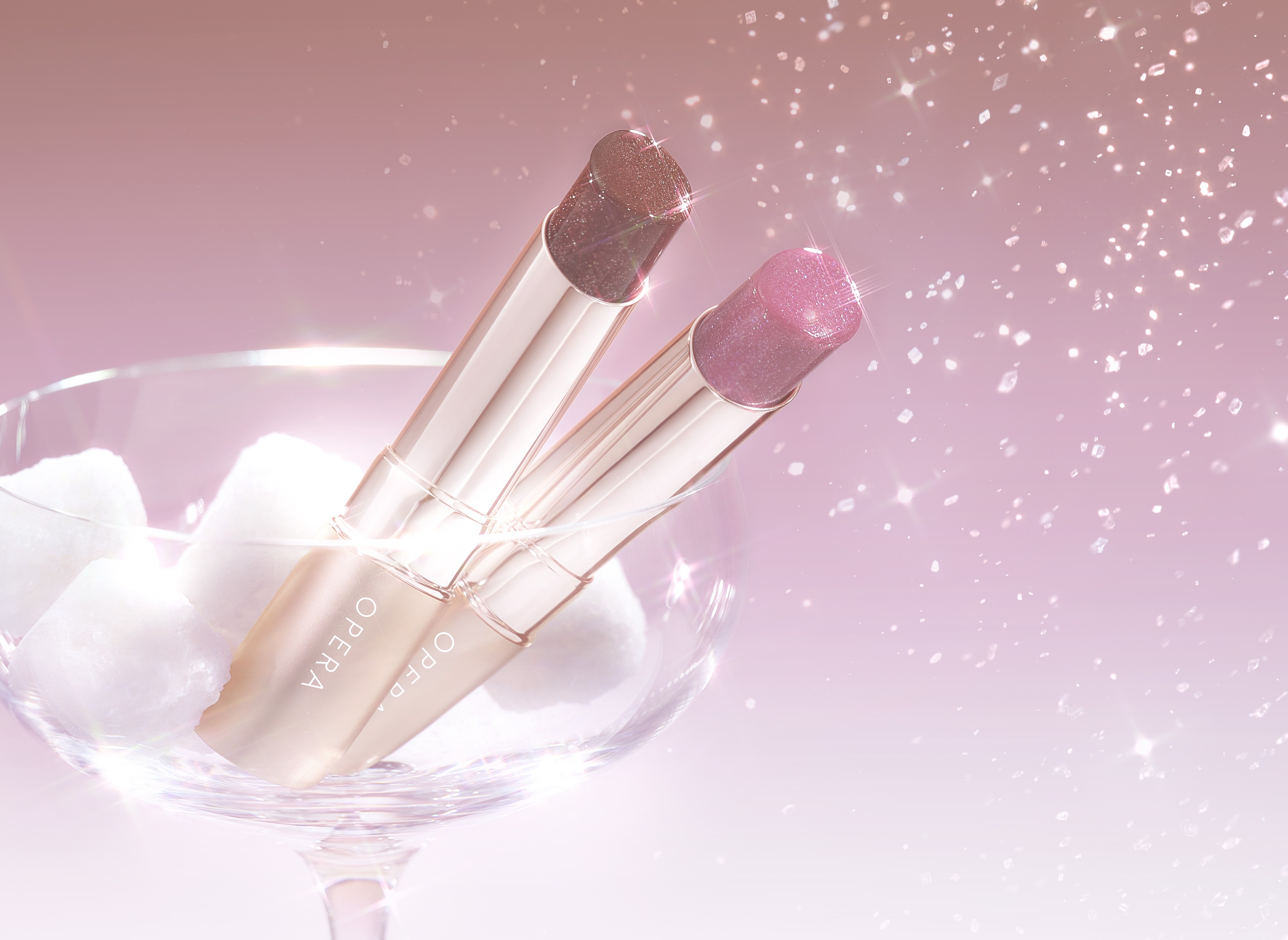 8月5日(火)、オペラ「グロウリップティント」から、限定色`シュガーラメきらめく秋色ティント´を2色発売！ちゅるきら水光ツヤのダーク＆ミュートな透け深みカラー。