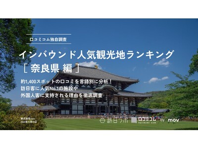 【独自調査】2024年最新：外国人に人気の観光スポットランキング［奈良県編］1位は「奈良公園」！| イン...