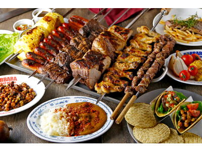 シュラスコ食べ放題！夏期限定の特別プラン。月・水・29日は飲み放題がお得！ 大阪梅田／中崎町「バルバラマ...
