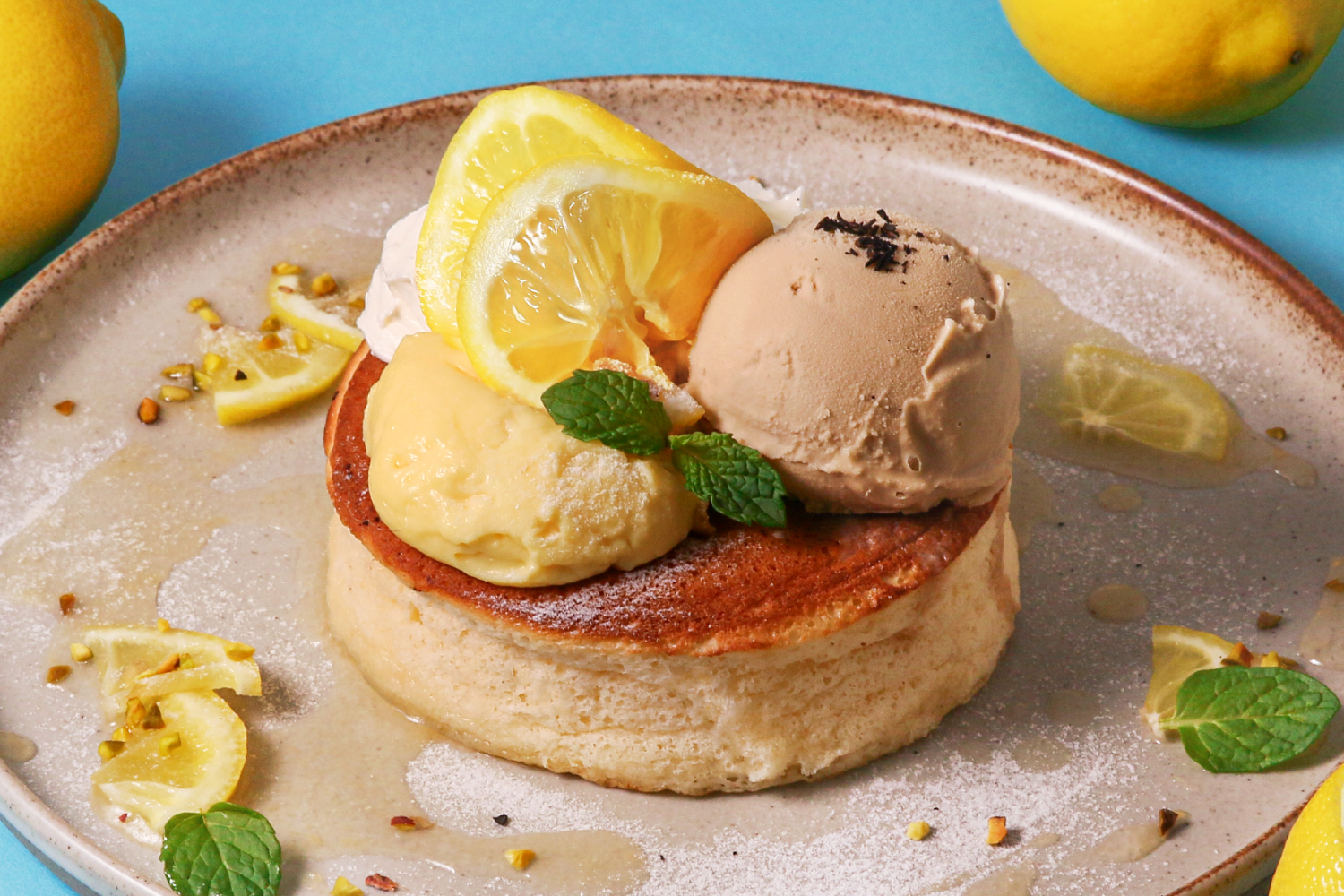 爽やかで甘酸っぱい「ハニーレモンパンケーキ　 紅茶アイス添え」が横浜モアーズ３F MARFA CAFEから、5/14(水）より新登場！