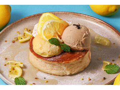 爽やかで甘酸っぱい「ハニーレモンパンケーキ 紅茶アイス添え」が横浜モアーズ3F MARFA CAFEか...