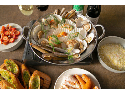 寒い季節は貝鍋×BBQで決まり！冬のあったかプラン新登場！三井アウトレットパーク マリンピア神戸内にある「LAGOON BBQ CLUB」にて。