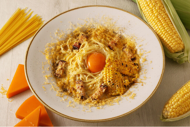 6月4日(火)より、豆乳カルボナーラ専門店「こなな＋」からとうもろこしを使ったカルボナーラとレモンのシフォンケーキが限定登場！