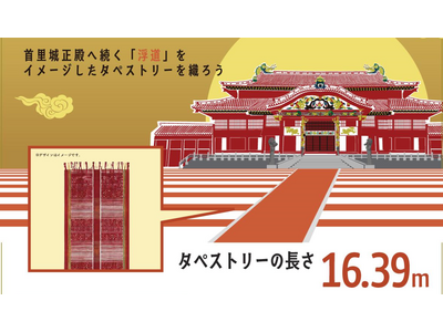 【首里城公園】16.39ｍのありがとう！みんなの想いを織りつなぐ首里城復興「絆のタペストリー」開催！
