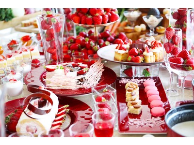 【ストロベリーパレード開催】春爛漫♪いちごモンブランなど苺スイーツ20種お好きなだけ～鳴門フレンチビュッフェで週末ランチ