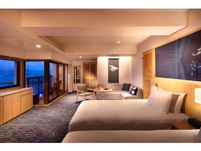 徳島の伝統工芸【阿波藍×大谷焼】アオアヲARTを体感する客室が完成