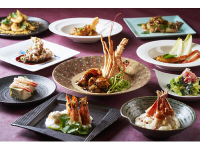 沖縄本島・うるま市【極上 海老蟹 飲茶三昧】1～3月限定。夜景が美しいガーデンレストランで海老と蟹のスペシャル料理に舌鼓。